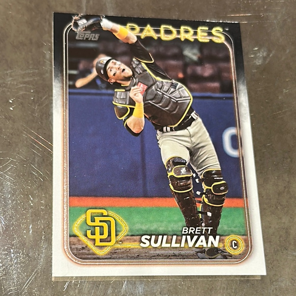Topps Padres Baseball Card - Black and Yellow